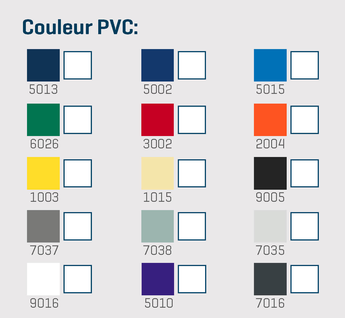 motorline coloris pvc